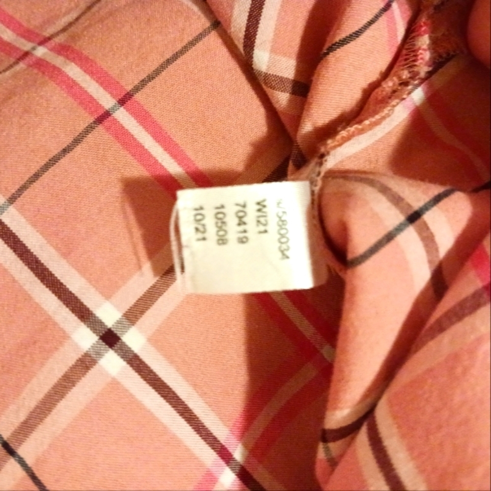 Plaid Ruffle Long Sleeve Button Down - Picture 8 of 10